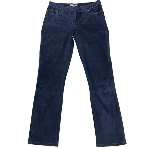 Isaac Mizrahi for Target Denim - Isaac Mizrahi for Target Navy Blue Suede Leather Jeans Pants Size 4